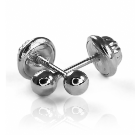 Topitos Esfera lisa #4 Oro blanco, una joya en Oro 18K de la prestigiosa joyería Caracas. Disfruta de su elegante diseño y su garantía de por vida.