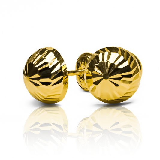 Topitos Media esfera diamantada #8 fabricados en oro 18K por Joyería Caracas, cuentan con nuestra garantía de por vida.