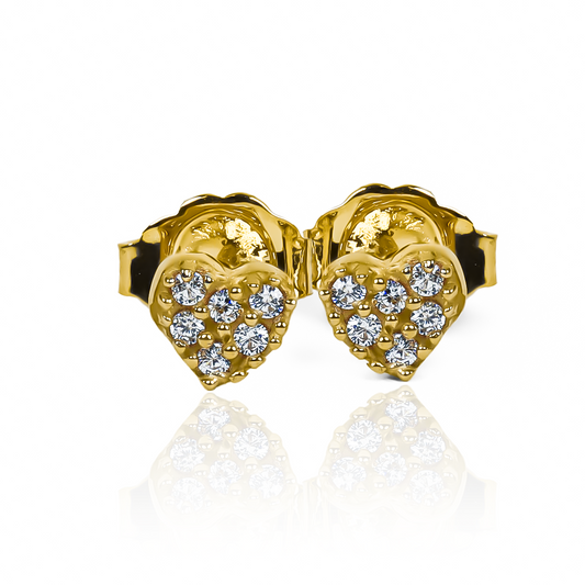 Disfruta de un toque de elegancia con los Topitos Mini Cristal Heart de Joyería Caracas. Hechos con oro 18K y una garantía para toda la vida, estos accesorios son una declaración de lujo y sofisticación. Añade brillo y estilo a tus atuendos con estos topitos exclusivos.