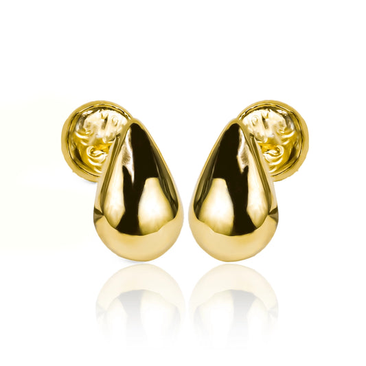 Descubre la elegancia y exclusividad de los Topitos Gota de Joyería Caracas. Hechos con Oro 18K, estos topitos son una pieza única y duradera, con garantía para toda la vida.