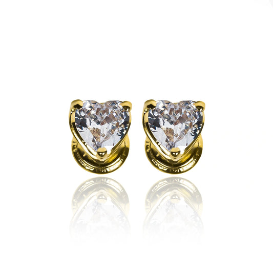 Topitos Silent Spin Heart II, fabricados en oro 18 quilates por Joyería Caracas, cuenta con una garantía para toda la vida.