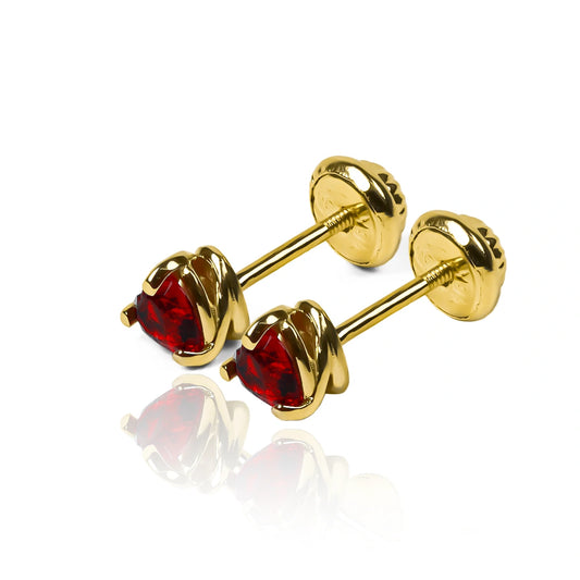 Topitos Silent Spin Heart I, fabricados en oro 18 quilates por Joyería Caracas, cuenta con una garantía para toda la vida.