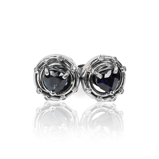 Aretes Octopus - sapphire & diamonds