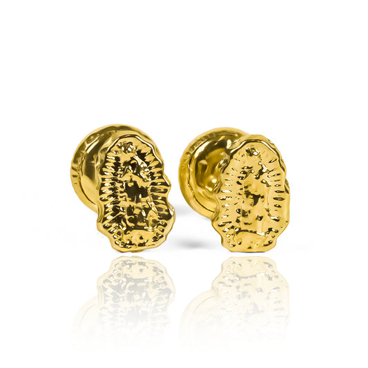 Topitos Guadalupe silueta S fabricado en Oro 18K por Joyería Caracas y con la garantía de toda la vida.