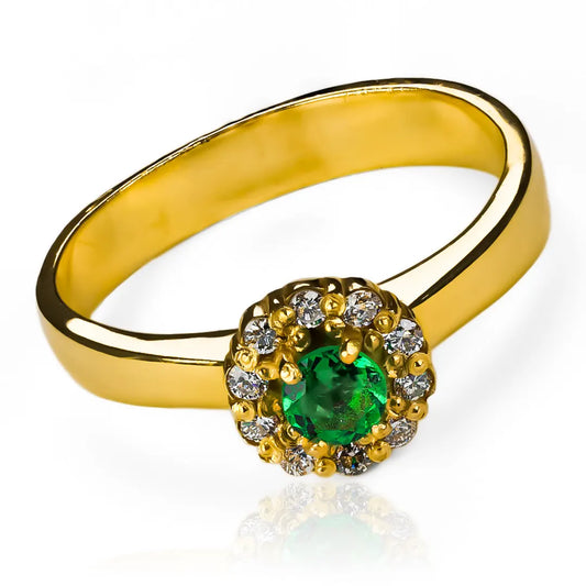 Anillo de compromiso Versalles de Joyería Caracas en oro 18k con certificado de calidad y garantía de por vida.