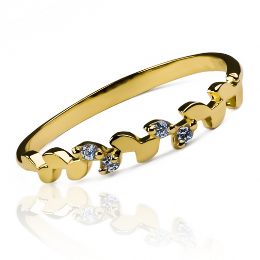 Anillo branch de Joyería Caracas, hecho de oro 18k. Un símbolo de belleza y durabilidad, esta pieza viene con garantía de por vida.