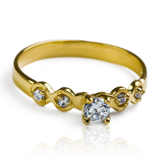 Anillo de compromiso Bricks. Hecho en Joyería Caracas con oro de 18 k, este anillo viene con certificado de calidad y garantía de por vida.