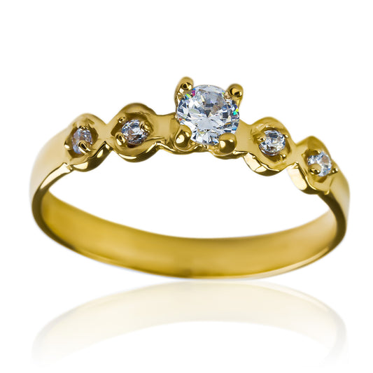 Anillo de compromiso Bricks. Hecho en Joyería Caracas con oro de 18 k, este anillo viene con certificado de calidad y garantía de por vida.