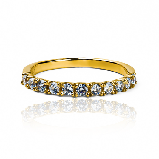 Anillo crystals fabricado en oro 18k por Joyería Caracas, cuenta con garantía para toda la vida.