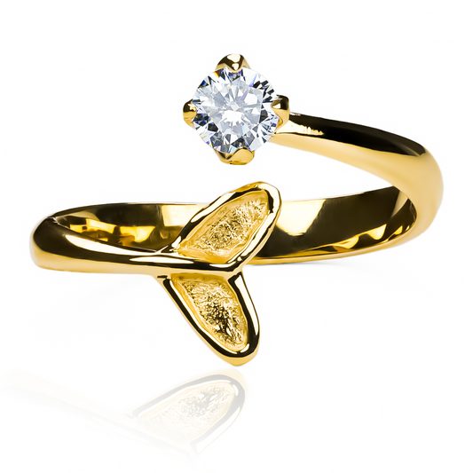 Anillo dolphin crystal de Joyería Caracas es una pieza de lujo en oro 18k que te garantiza elegancia y exclusividad. Con garantía de por vida.