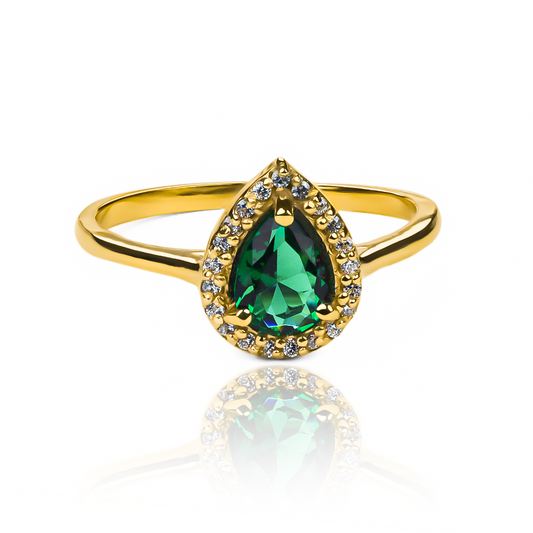 Anillo drop de oro 18k de Joyería Caracas. Su diseño elegante y exclusivo realzará cualquier atuendo, y con nuestra garantía para toda la vida.