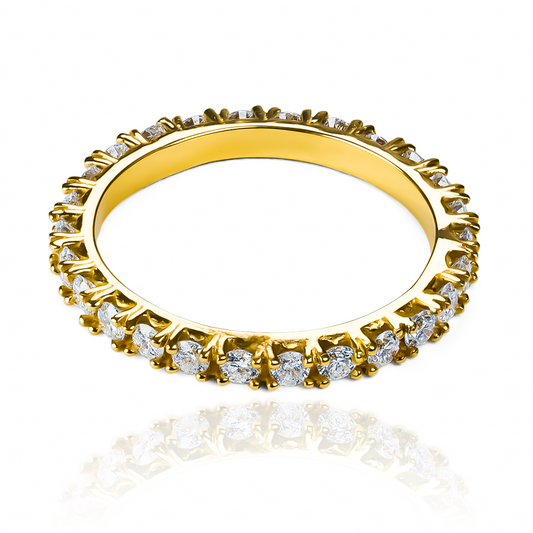 Anillo endless 2M con diamantes. Hecho con Joyería Caracas y oro 18k de la más alta calidad, este anillo te garantiza lujo y estilo de por vida.