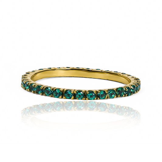 Anillo endless green 1.75 hecho con oro 18k de alta calidad de Joyería Caracas. Garantizado para toda la vida.