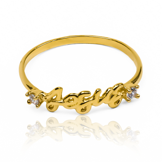 Anillo Jesús JT. Hecho en Joyería Caracas con oro 18k, este sofisticado anillo será un símbolo de lujo en tu vida. Con garantía para toda la vida.