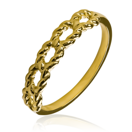 Anillo lazos elaborado en oro 18k de Joyería Caracas. Un símbolo de elegancia y exclusividad que te acompañará toda la vida con su garantía inigualable.