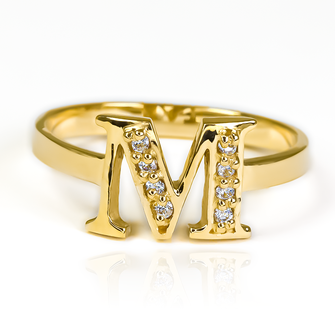 Anillo letra M Joyeria Caracas