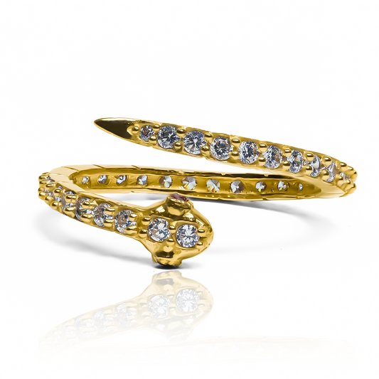 Anillo snake small de Joyería Caracas, hecho con oro 18k de alta calidad. Con garantía de por vida.