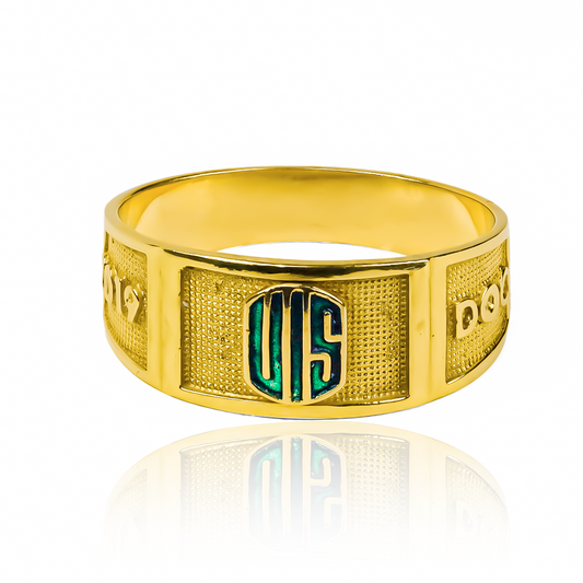 Anillo de grado tipo argolla UIS de Joyería Caracas. Hecho con oro 18K de la más alta calidad y con garantía de por vida.