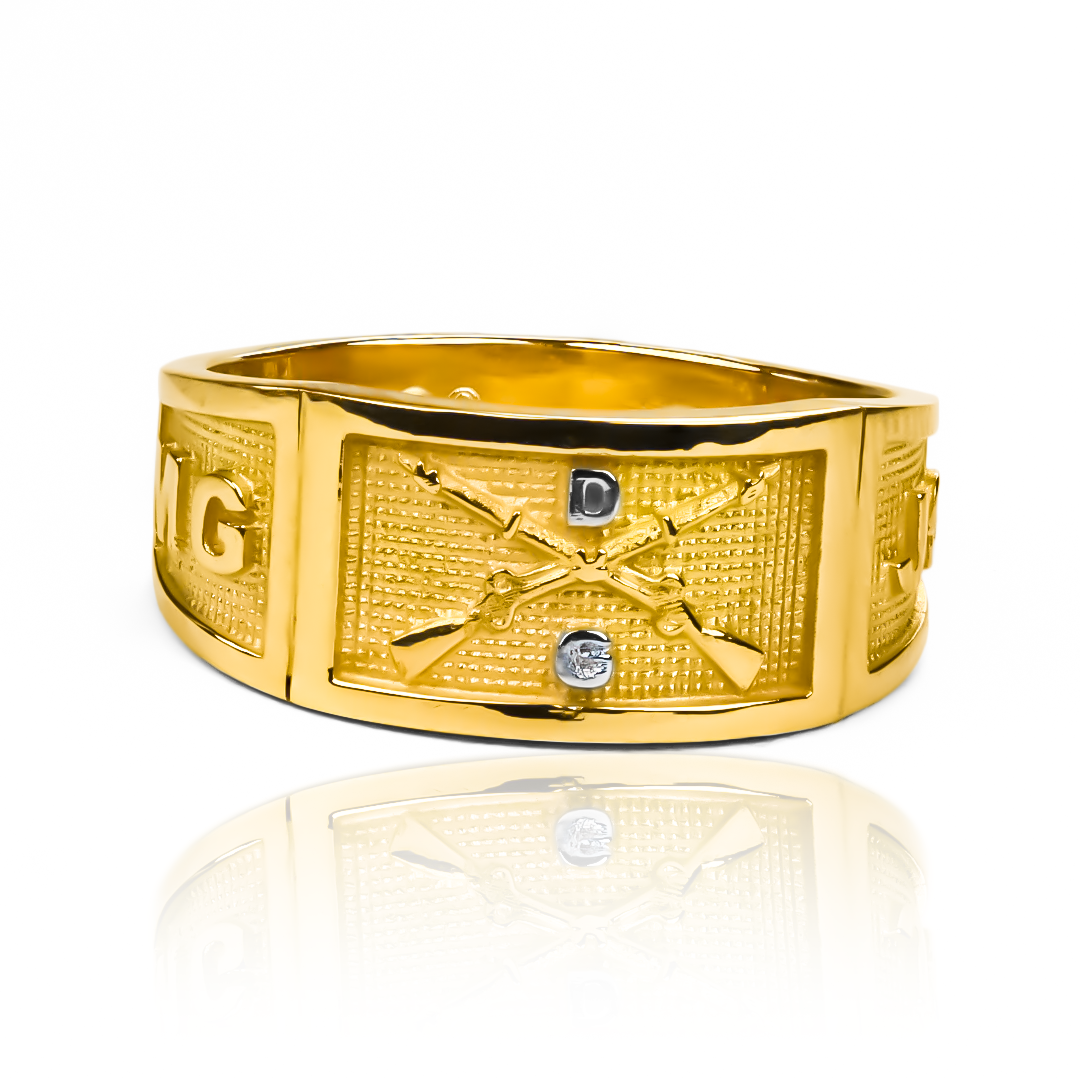 Anillo de grado tipo argolla Army Joyeria Caracas