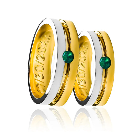 Argollas de matrimonio Perfect Love, elaboradas en oro 18k de Joyería Caracas, cada argolla viene con un certificado de calidad y garantía para toda la vida.