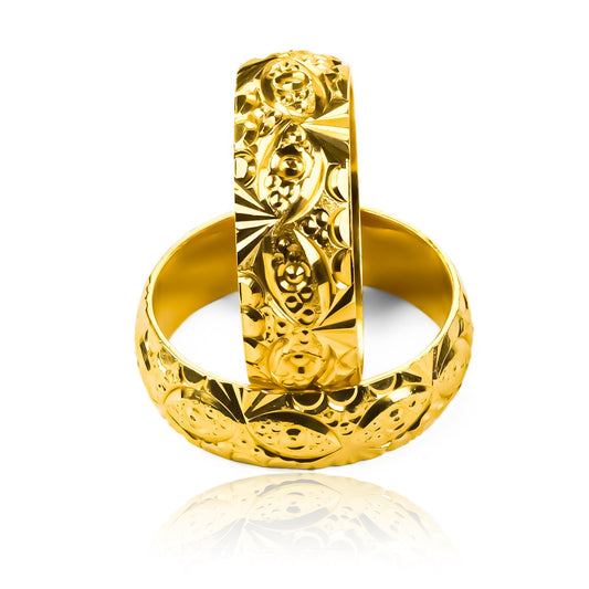 Argollas de matrimonio Antifaz, elaboradas en oro 18k, cuentan con un certificado de calidad y garantía de por vida.