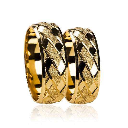 Argollas de matrimonio dijämant, elaboradas en oro de 18 quilates, cuenta con certificado de calidad y garantía de por vida.