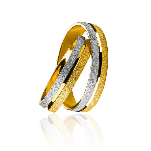 Argollas de matrimonio Dinasty, elaboradas en oro 18k por Joyería Caracas, cuentan con certificado de calidad y garantía de por vida.