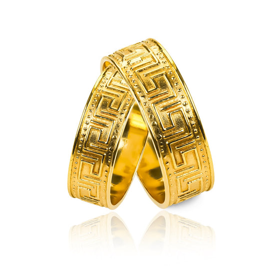 Argollas de matrimonio Kogi, fabricadas en oro 18k por Joyería Caracas, cada argolla viene con un certificado de calidad y garantía de por vida.