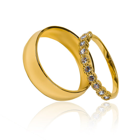 Argollas de matrimonio Love Palace, elaborados en oro 18 quilates, cada argolla viene con un certificado de calidad y garantía de por vida.