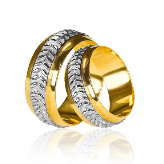 Argollas de matrimonio Thorn, elaborados en oro 18 quilates por Joyería Caracas, cuenta con un certificado de calidad y garantía para toda la vida.