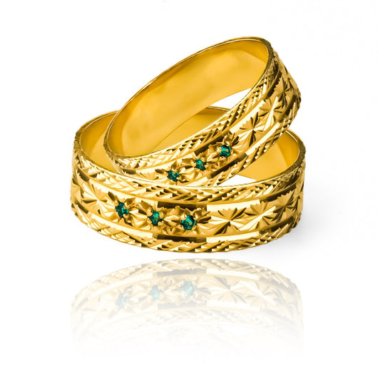 Argollas de Matrimonio Winchester, elaboradas en oro 18k por Joyería Caracas, cuentan con un certificado de calidad y garantía de por vida.