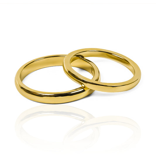 Argollas de matrimonio Minimals, elaboradas en oro 18k por Joyería Caracas, cuentan con un certificado de calidad y garantía para toda la vida.