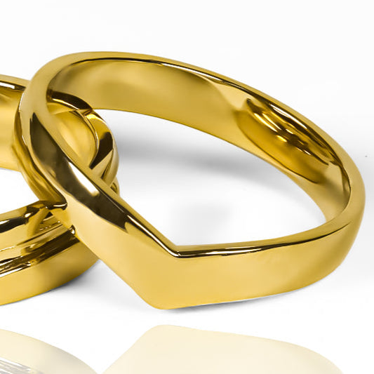 Argolla de matrimonio Wave on point - Dama