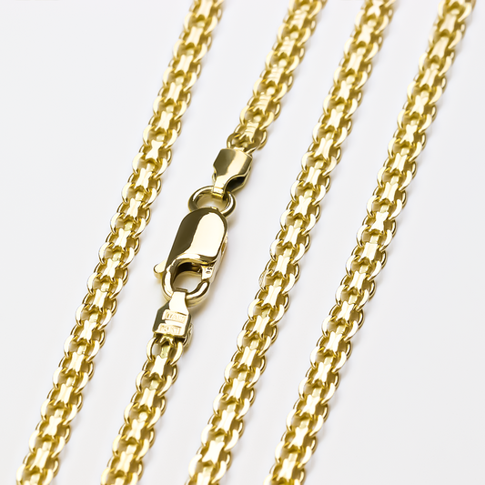 Cadena Bismarck 2L 60 es la opción perfecta de Joyería Caracas para quienes buscan una joya de calidad. Fabricada en oro de 18K.