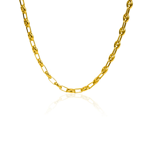 Cadena Calabrote SS 40 JT fabricada en oro de 18k por Joyería Caracas, cuenta con certificado de calidad y garantía de por vida.