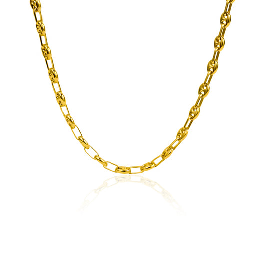 Cadena Calabrote SS 45 JT fabricado en oro de 18k por Joyería Caracas, cuenta con certificado de calidad y garantía de por vida.