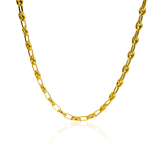 Cadena Calabrote SS 50 JT fabricada en oro de 18k por Joyería Caracas, cuenta con certificado de calidad y garantía de por vida.