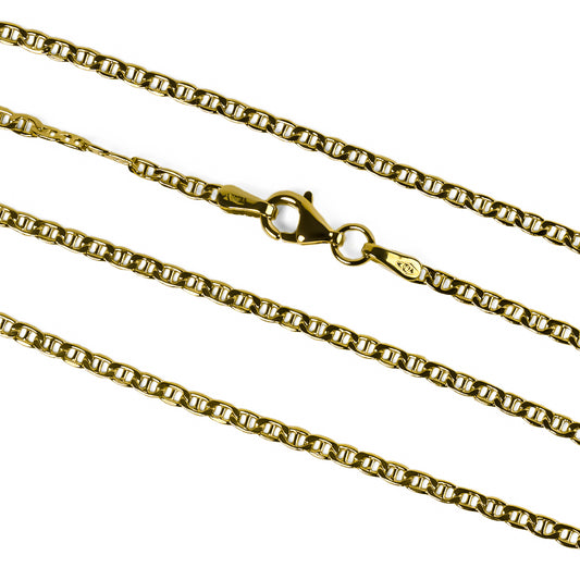 Cadena Escalera Brillante 50 fabricada en oro de 18k por Joyería Caracas. Cuenta con certificado de calidad y garantía de por vida.