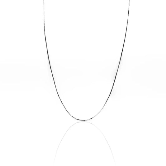 Cadena estilo Venecia S50 I en blanco. Hecha en Joyería Caracas con oro de 18k y con garantía de por vida.