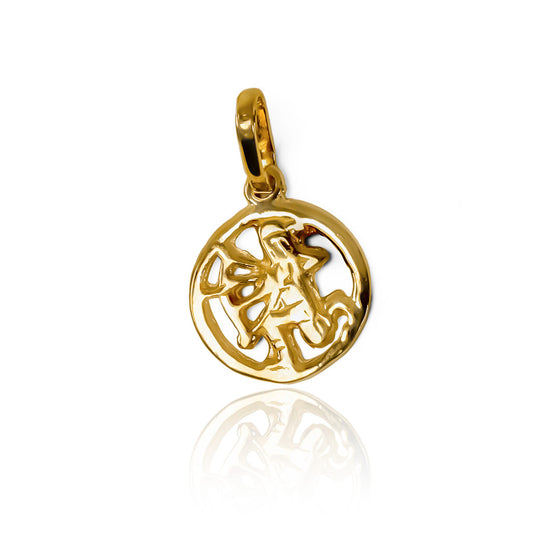 Dije Sagitario, Fabricado en oro 18K por la prestigiosa Joyería Caracas, cuenta con garantía de por vida.