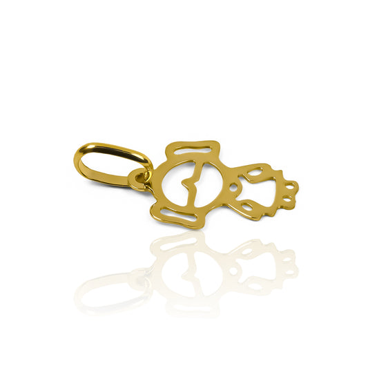 Dije Niña Silueta I, elaborado en oro de 18K por Joyería Caracas, cuenta con garantía para toda la vida.