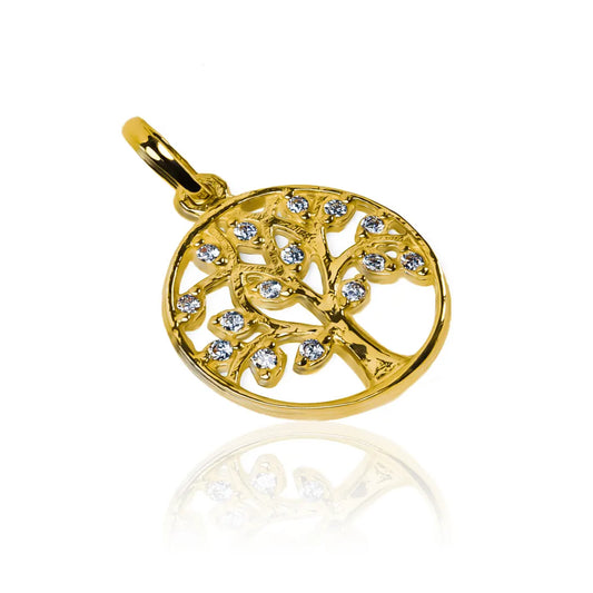 Dije Árbol de la vida JT en oro 18K de Joyería Caracas. Cuenta con garantía de por vida.