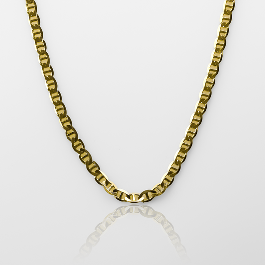 Cadena escalera espejo 52 en oro de 18k de la Joyería Caracas es el accesorio perfecto para lucir elegante y sofisticada. Cuenta con garantía de por vida.