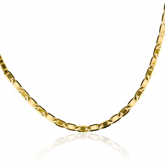 Cadena de escalera espejo M 60 I en oro de 18K de la Joyería Caracas es el complemento perfecto para cualquier look elegante, cuenta con garantía de por vida.