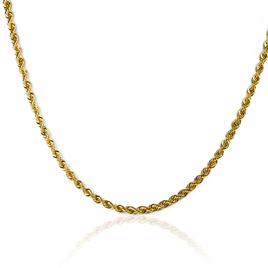 Cadena lazo L70 fabricada en oro 18k por Joyería Caracas, cuenta con un certificado de calidad y garantía de por vida.