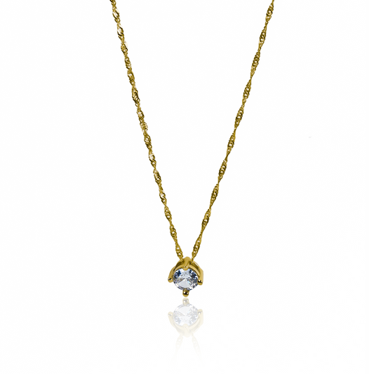 Gargantilla Singapur Pasante #4, elaborada en oro 18k por Joyería Caracas, cuenta con un certificado de calidad y garantía de por vida.