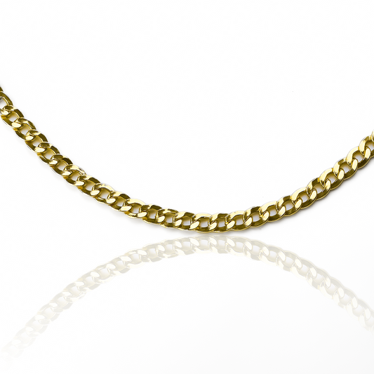 Cadena cubana seguida S40 de la Joyería Caracas es una pieza elegante y sofisticada en oro de 18k. Cuenta con garantía de por vida.