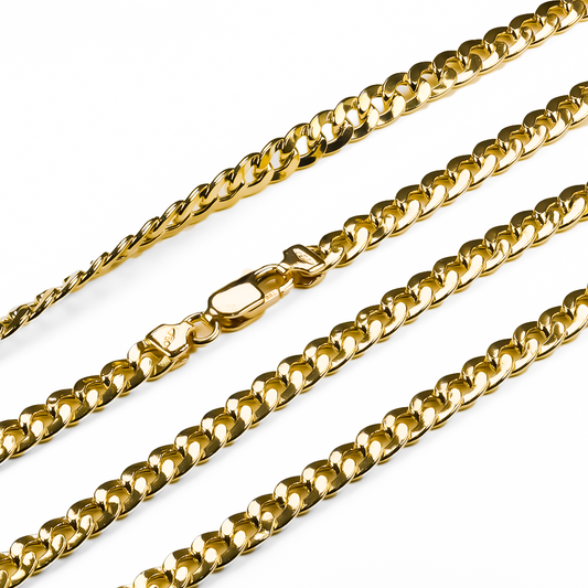 Cadena Cubana L 60 de la Joyería Caracas es una elegante cadena en oro 18k. Cuenta con garantía de por vida.