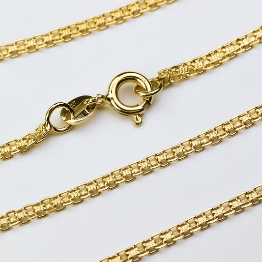 Cadena Bismarck M60 en oro de 18k de la Joyería Caracas, añade un toque de clase y sofisticación a tu atuendo. Hecha con la mejor calidad de oro.