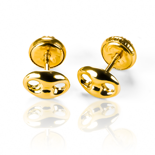 Topitos calabrote fabricados en oro 18k por Joyería Caracas, incluyen garantía de por vida y certificado de calidad que respaldan su autenticidad y valor.